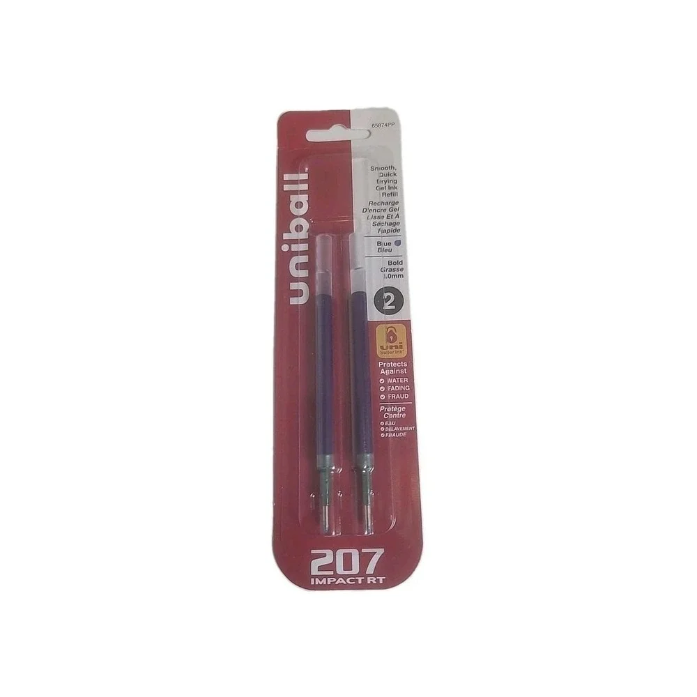 Refill for Gel 207 IMPACT RT Roller Ball Pens Bold Point Blue Ink 2/Pack